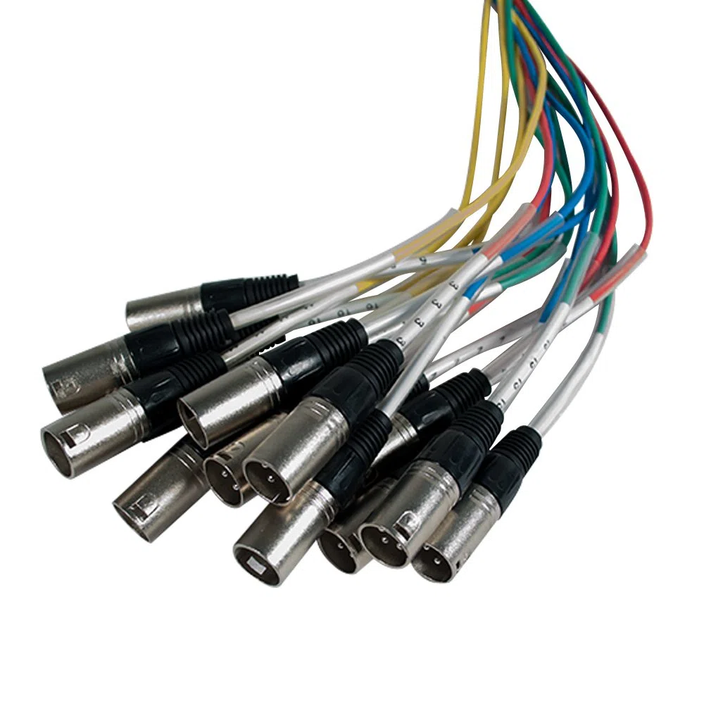 Seismic Audio - SARMSS-16x1515-16-Kanal-XLR-TRS-Kombi-Splitter-Schlangenkabel, zwei 38,1 cm XLR-Stämme – Rack-Montage