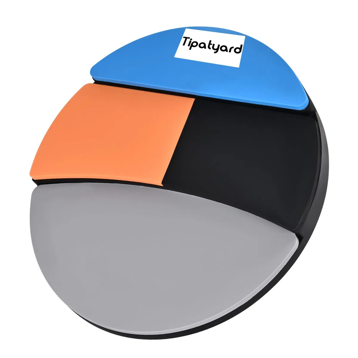 Drum Practice Pad, 12 Zoll Silent Practice Pad mit vier verschiedenen Spielflächen