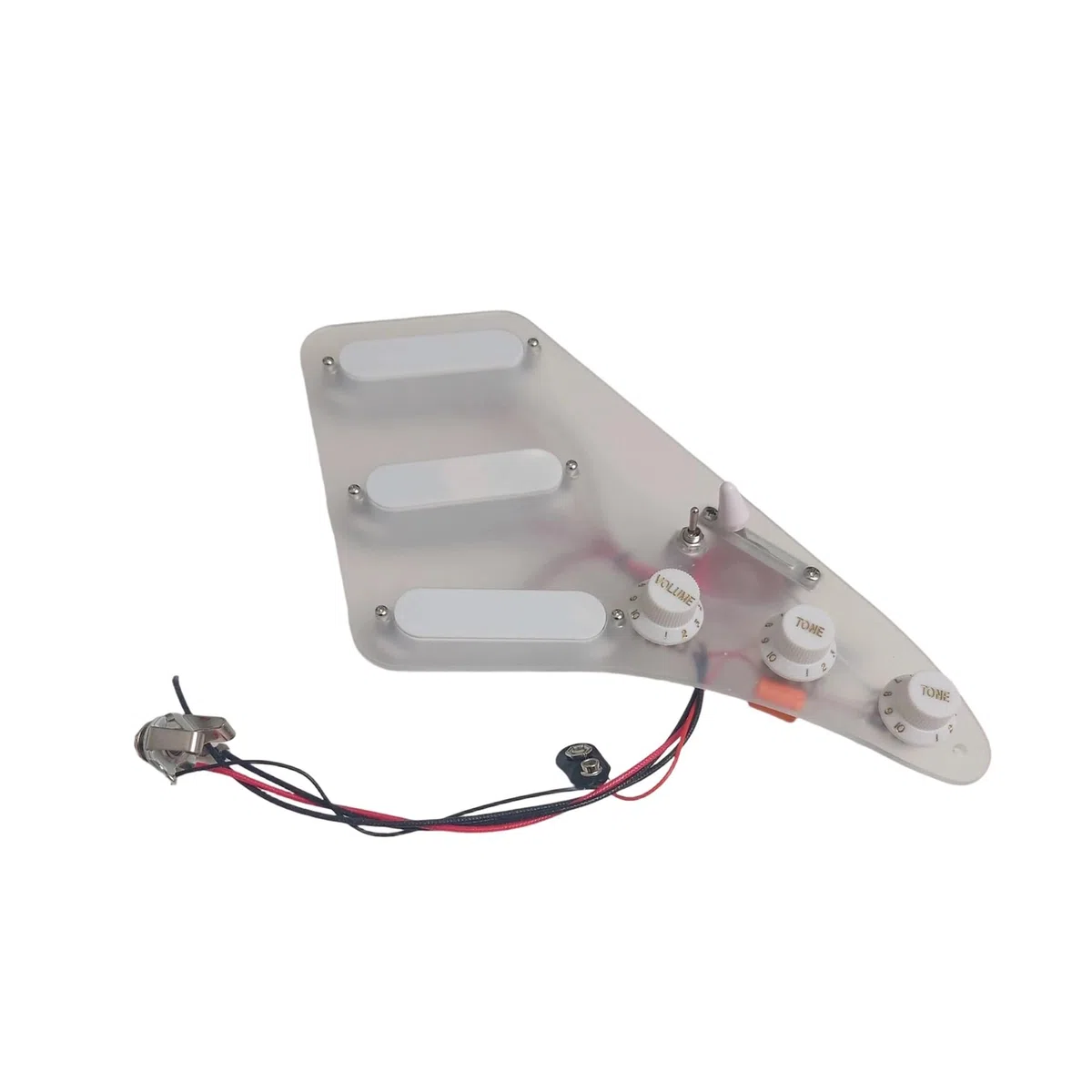 Das Vorverdrahtete Schlagbrett Tonabnehmer Set Aus Acryl Von SSS Guitar Enthält 3 Aktive Single Coil Zubehörteile
