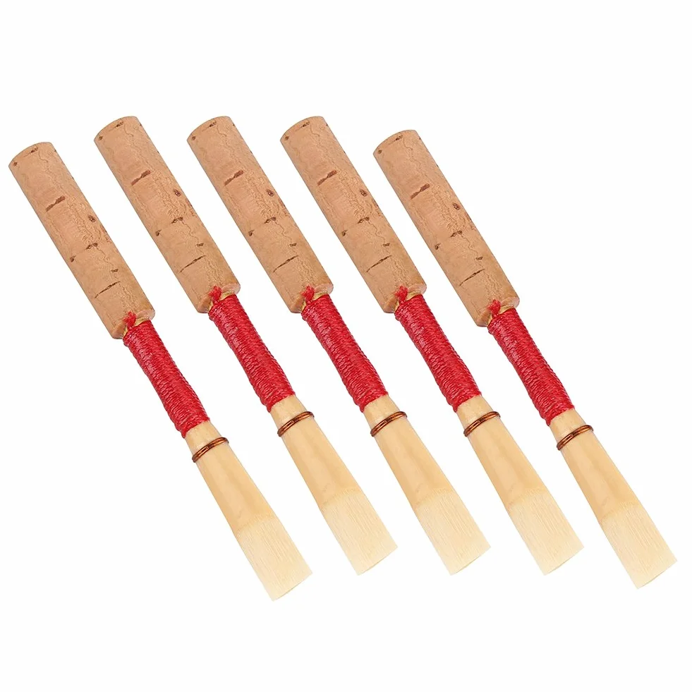 Oboe Mundstück, 5 Stück, Mittelharte Qualität, Schilf Kork, Musikinstrumentenzubehör für Anfänger und Schüler