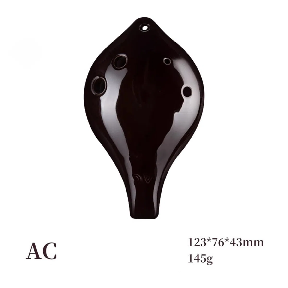 Okarina Ocarina 6-Loch Geräuchert Anfänger Alto Ac Key Professionelles Sechs-Loch-Musikinstrument Keramik(AC)