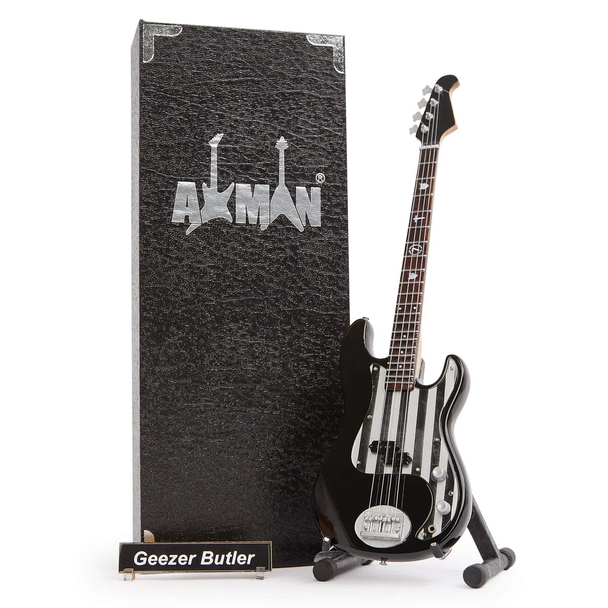 Geezer Butler (B Sabbath) - Miniatur-Gitarren-Replik – Musikgeschenke – handgefertigte Verzierung