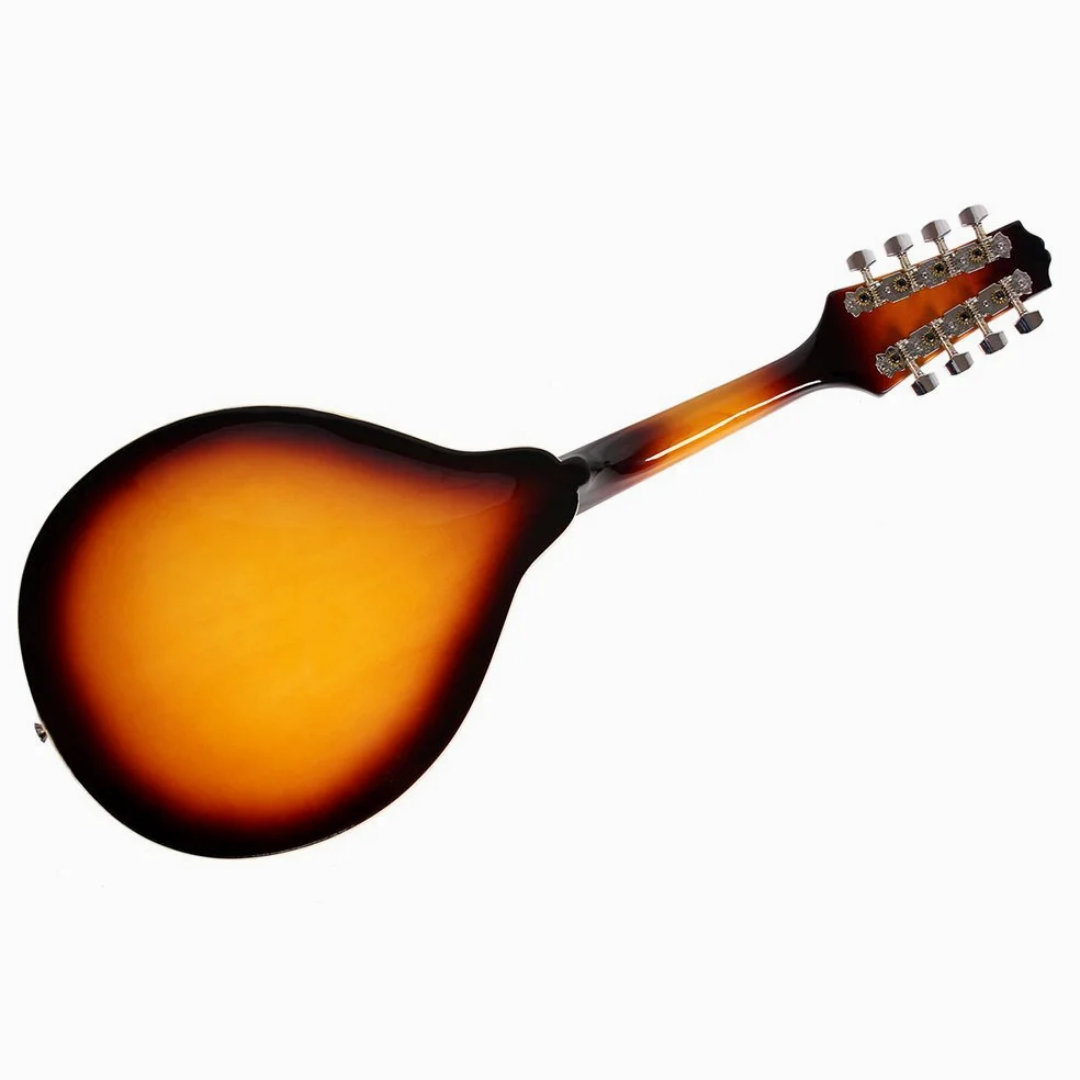 8 Sitige Lindenholz Sonnendurchbruch Mandolin Musikinstrument mit Palisander Einstellbare Brücke,Mandolin aus Lindenholz