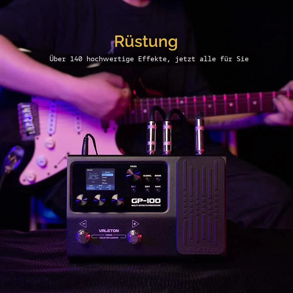 Valeton Effektpedal Multi-Effekte Gitarren Bass Prozessor (GP-100 Schwarz)