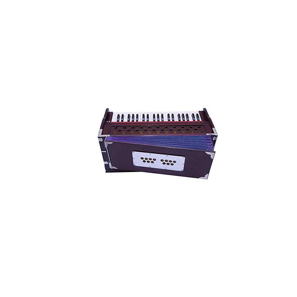 Harmonium 9 Stopper 2 Stimmzungen-Koppler-Funktion, 7-fach Faltenbalg, 42 Tasten, abgestimmt - 440 Hz, geeignet für Yoga, Bhajan, Kirtan, Shruti, Mantra