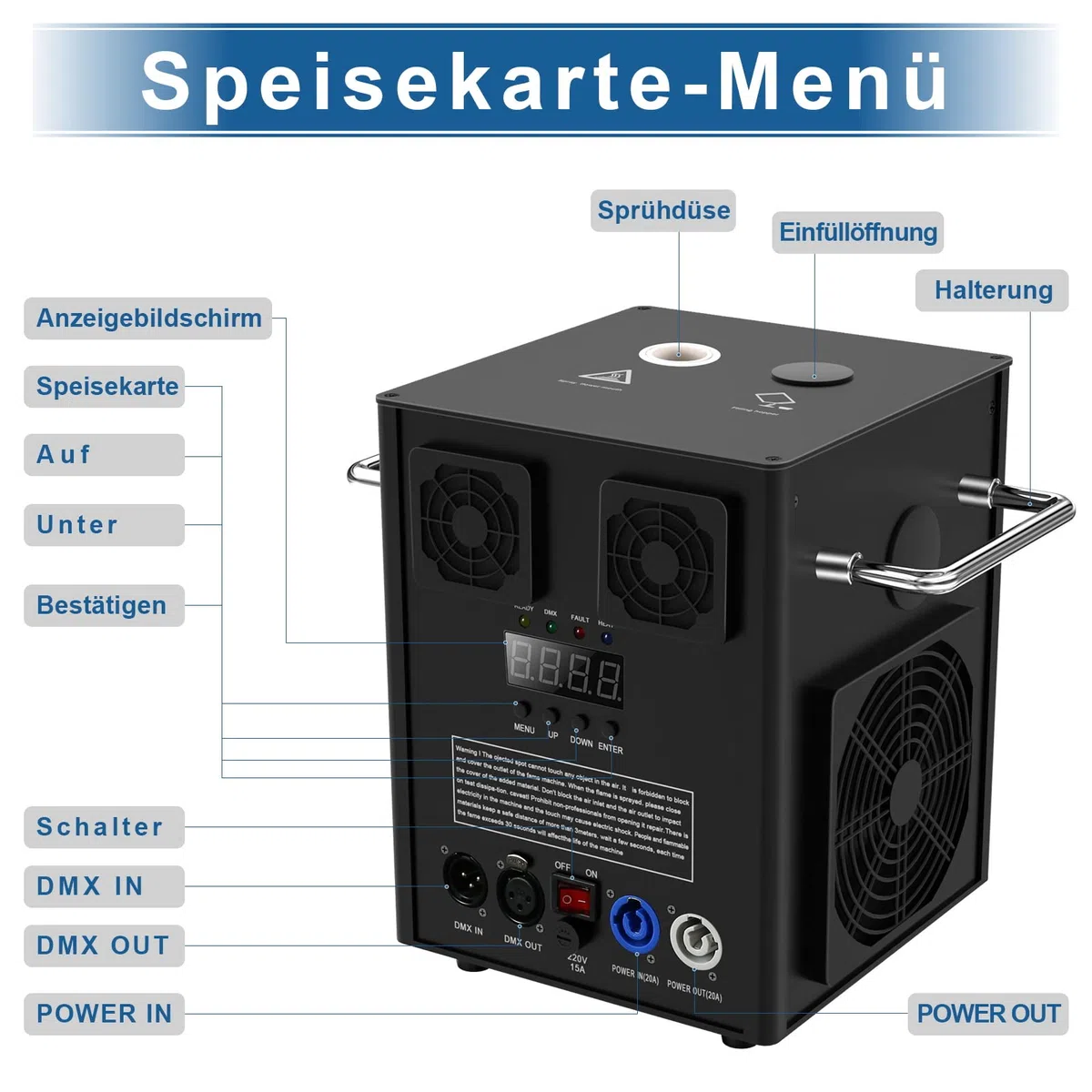 Pyrotechnikmaschinen, 2PC 700W DMX Cold Spark Maschine, Bühneneffekte Wunderkerze mit Fernbedienung für Partys Halloween Weihnachten Hochzeiten Sportveranstaltungen