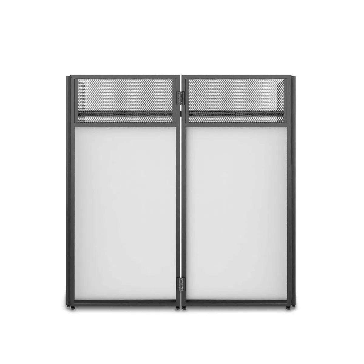 Vonyx DB4 PRO DJ Pult, DJ Booth, DJ Tisch mit Eckplatten und weißen und schwarzen Abdeckungen, Tragetaschen, mobile DJ-Stand