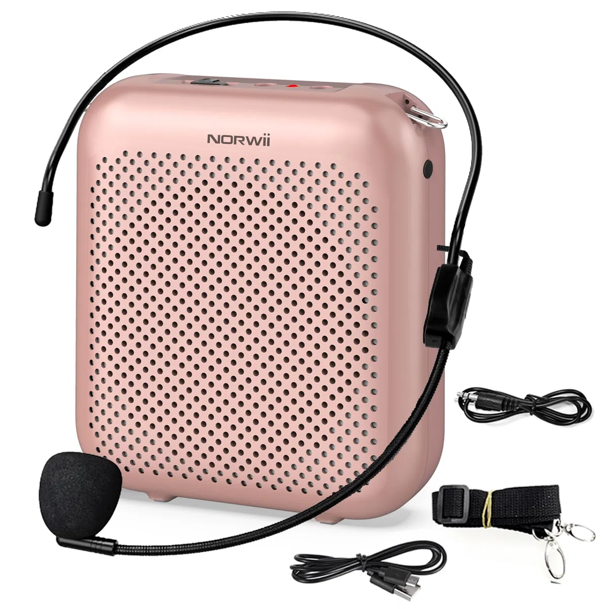 Norwii Sprachverstärker, PA-Endstufen, Tragbares Mini-Kabelmikrofon-Headset für Lehrer im Klassenzimmer und bei Vorlesungen im Freien, Unterricht, Reiseleiter, USB-C-aufladbar