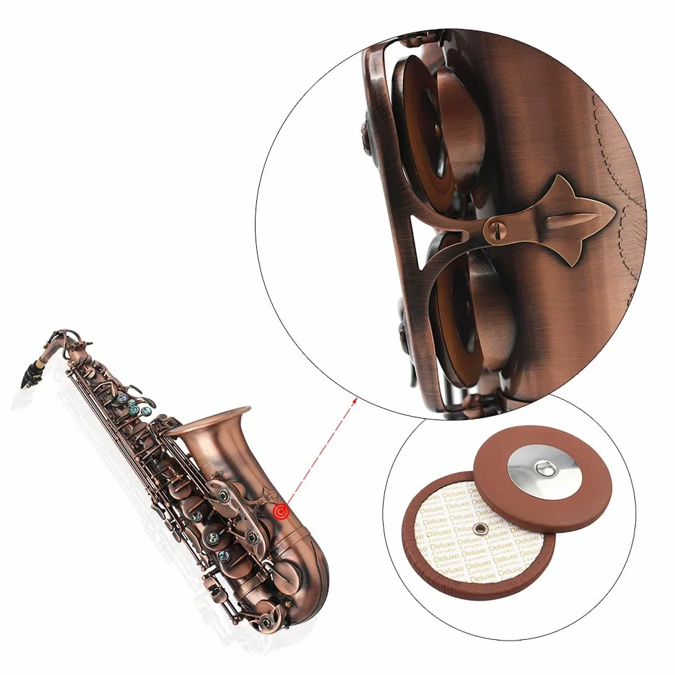 Btuty Eb E-flat Altsaxophon Rot-Bronze Sax Abalone-Muschel-Tasten Schnitzereimuster mit Koffer Handschuhe Reinigungstuch Riemen Bürste