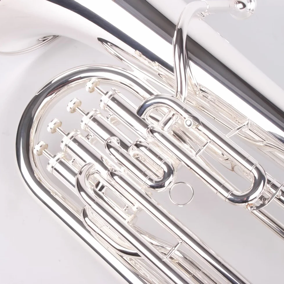 Euphonium versilbert, Bb Stimmung 4 Monel Ventile Koffer