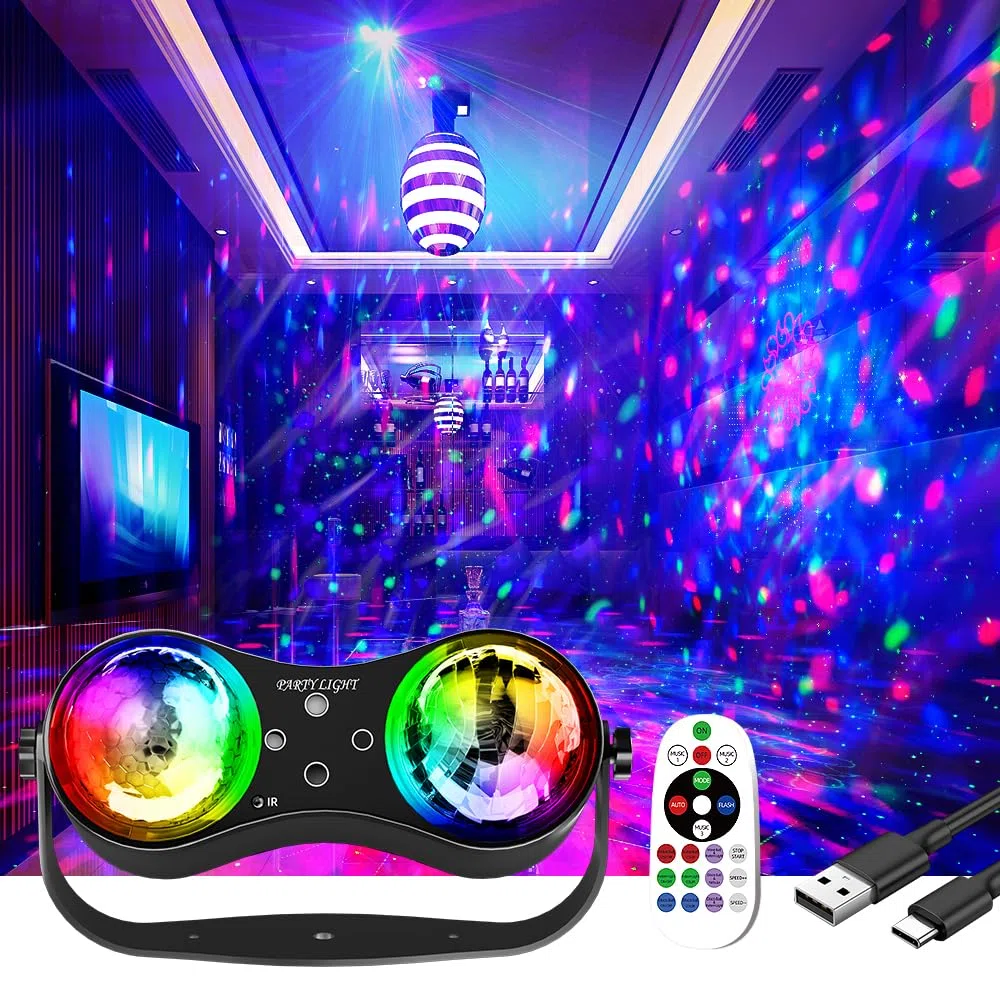 Disco Party Light – Sprachgesteuerter Stroboskop-Sternenhimmel-Projektor mit Fernbedienung, DJ-Bühnenlicht, geeignet für Partys, Bars, Geburtstage, Hochzeiten, KTV und andere Anlässe.