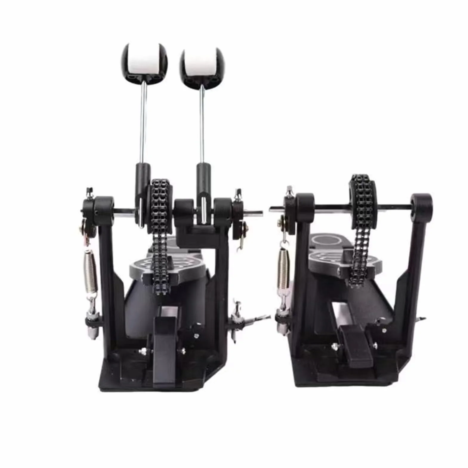 Fußmaschine Pro, Doppelpedal Drum Pedal, Bass Kick Drum Pedal, Fußmaschine Chain Kick Drum Pedal 2 Pedale Schlagzeug Zubehör für Drumsets