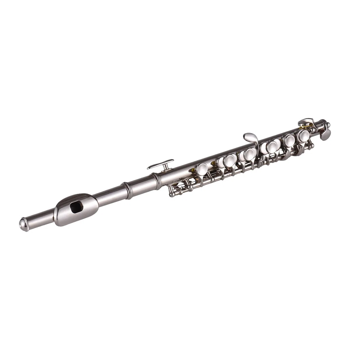 Weiß Kupfer Piccolo Instrument, C-Ton, Anfänger-Set mit Koffer, Reinigungsstab, Tuch und Fäustling, für Schüler, Bühne oder Prüfung