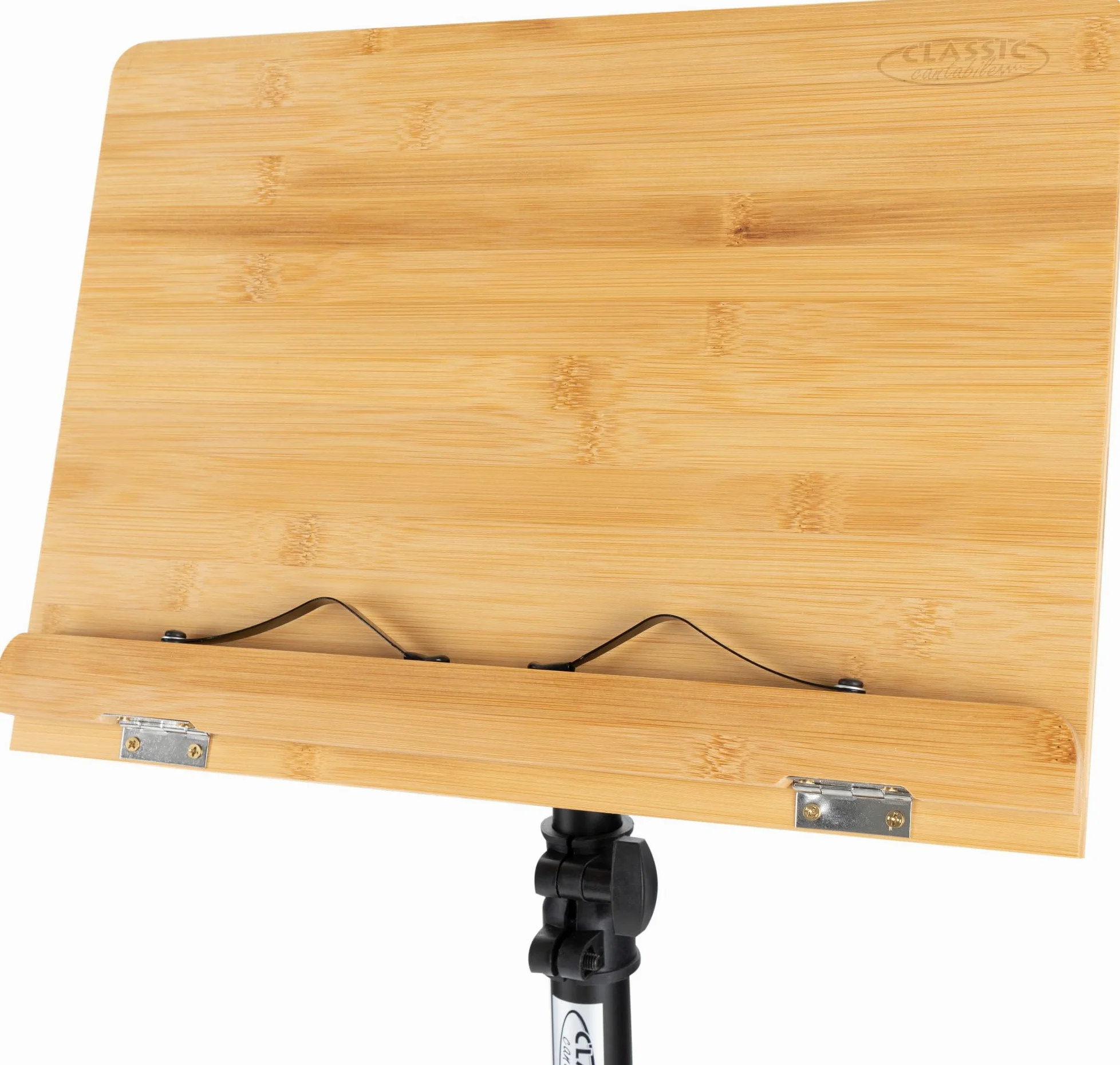 Classic Cantabile OSW-100 Tischnotenpult Bambus – Größe Ablagefläche: 33,3 cm x 22,3 cm – Kochbuchhalter, Lesehilfe für ein Buch, Smartphone, Tablet - Neigungswinkel in fünf Schritten verstellbar