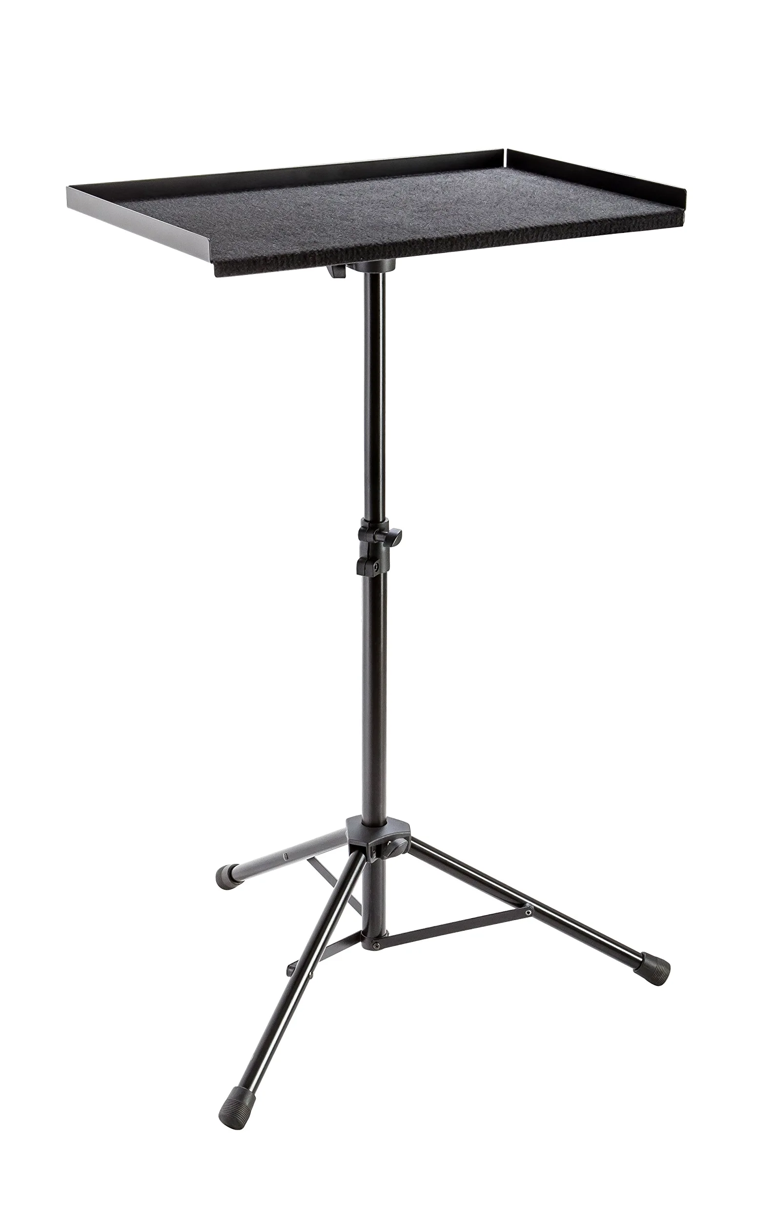 K&M 13500 Percussion-Ablagetisch Schwarz – 57,3 cm x 37,3 cm Tischplatte – Stahl – höhenverstellbare Ablage für Zubehör