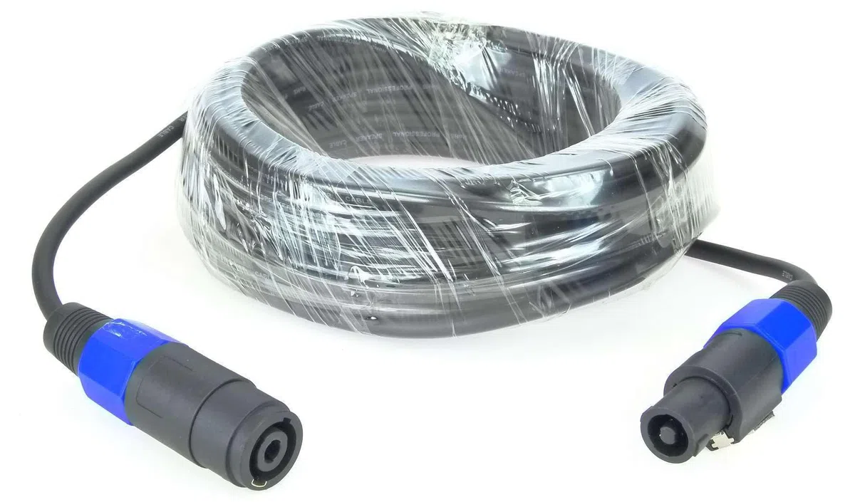 Paccs 1 x 15 m Verlängerungskabel Lautsprecherkabel, Speakon Stecker 4 pol, PA Boxenkabel 2 x 1.5mm² Verlängerung