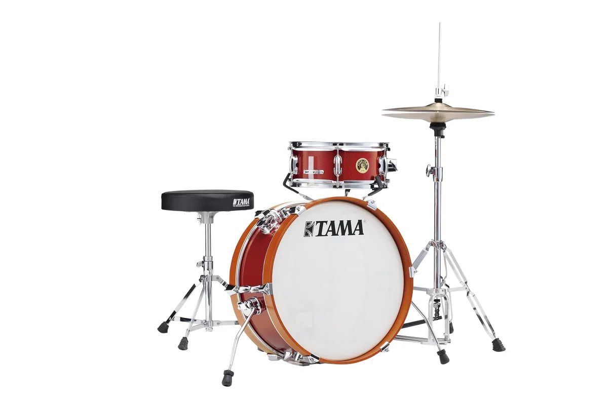 TAMA Club Jam Schlagezug Set - mini, 2 teilig in Candy Apple Mist mit Chrom Hardware (LJK28S-CPM)