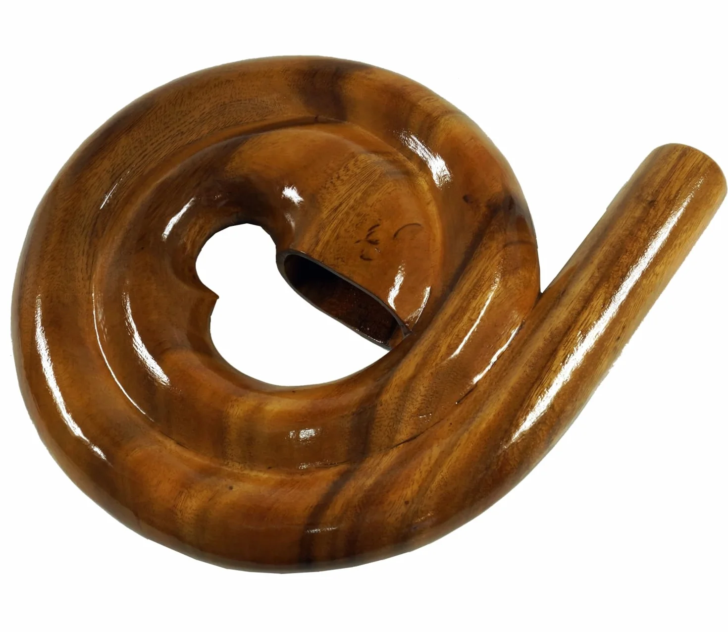 GURU SHOP Rundes Didgeridoo (Holz) - Modell 4, 28x30x4 cm