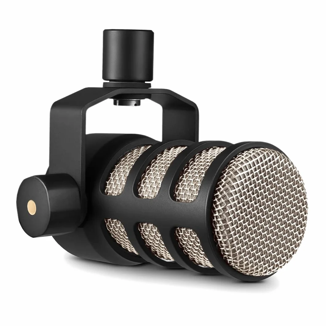 RØDE PodMic Dynamisches Mikrofon mit Rundfunkqualität mit integrierter Schwenkhalterung für Podcasting, Streaming, Spiele und Sprachaufnahmen, XLR (Schwarz)