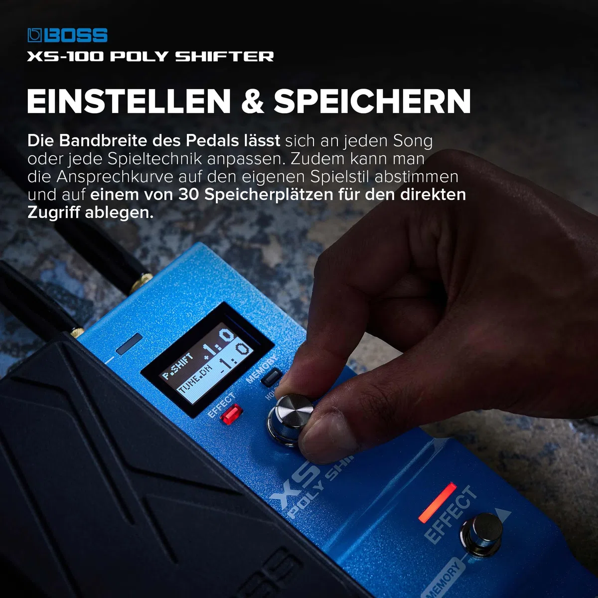 BOSS XS-100, Moderne Pitch-Shifting-Workstation mit umfangreichen Steuerungsoptionen und einer Bandbreite von acht Oktaven