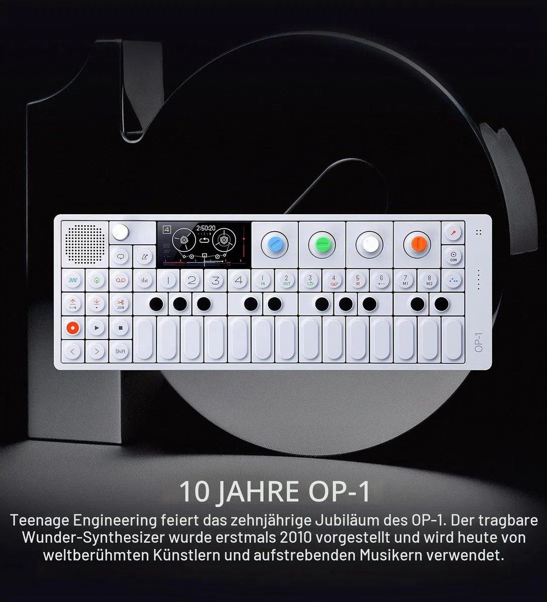 Teenage Engineering OP-1 tragbarer Synthesizer, Sampler und Controller mit eingebautem FM-Radio
