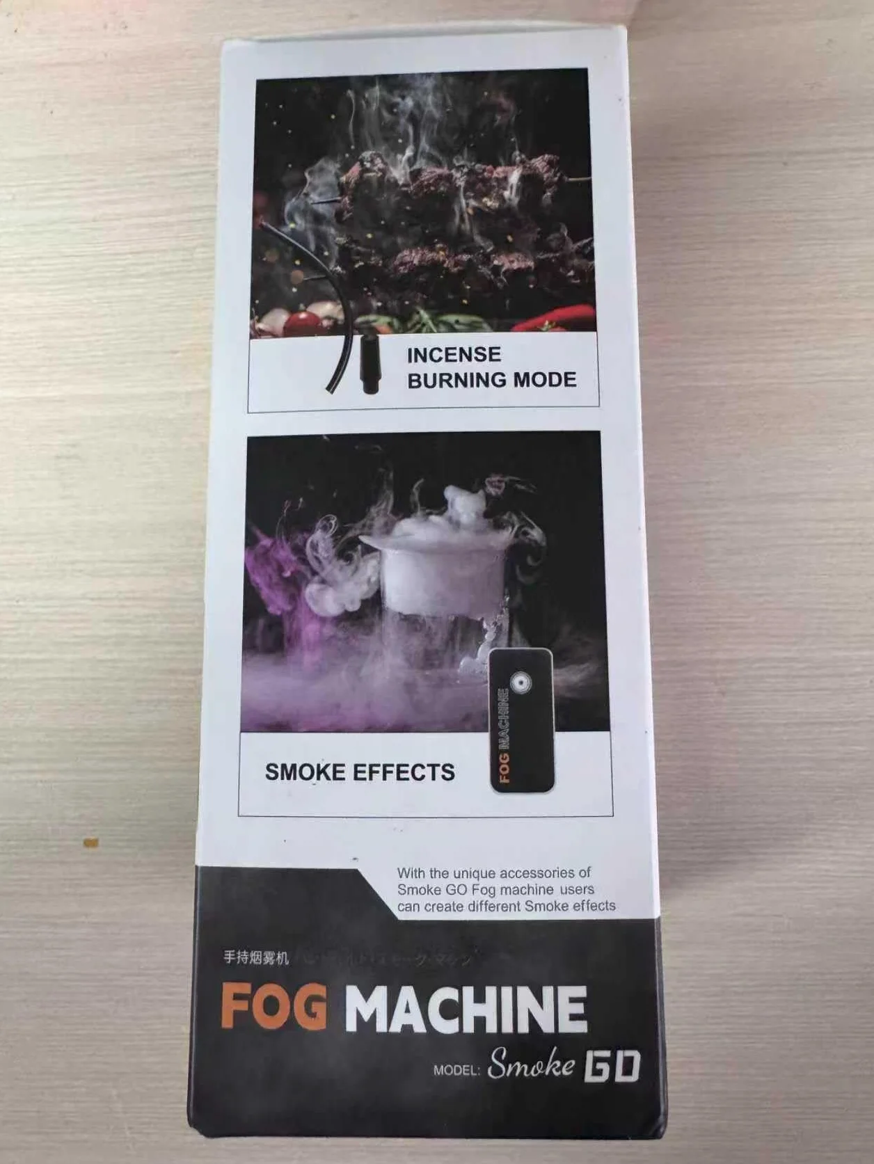 LENSGO SMOKE GO Handheld Nebelmaschine 30W Tragbare Mini-Rauchmaschine mit Fernbedienung & USB-Akku, 5-in-1 Modi (Portrait, Dry-Ice Effekt) für Fotografie, Videos, Outdoor & Content Creator (SMOKE GO)