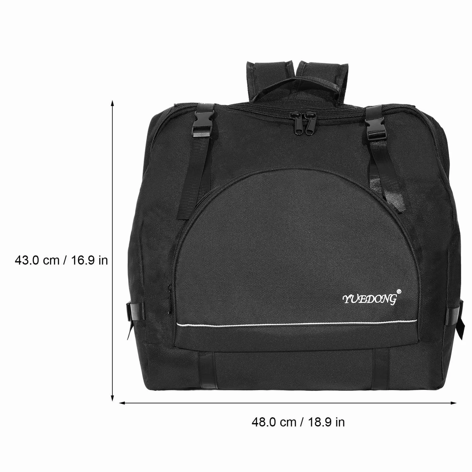 Vaguelly Akkordeontasche für 80-96 Bass Akkordeon, Gepolsterte Akkordeon Koffer Gigbag Rucksack mit Schultergurte, Zubehör Tasche, Erwachsene Instrument Tragetasche, schwarz