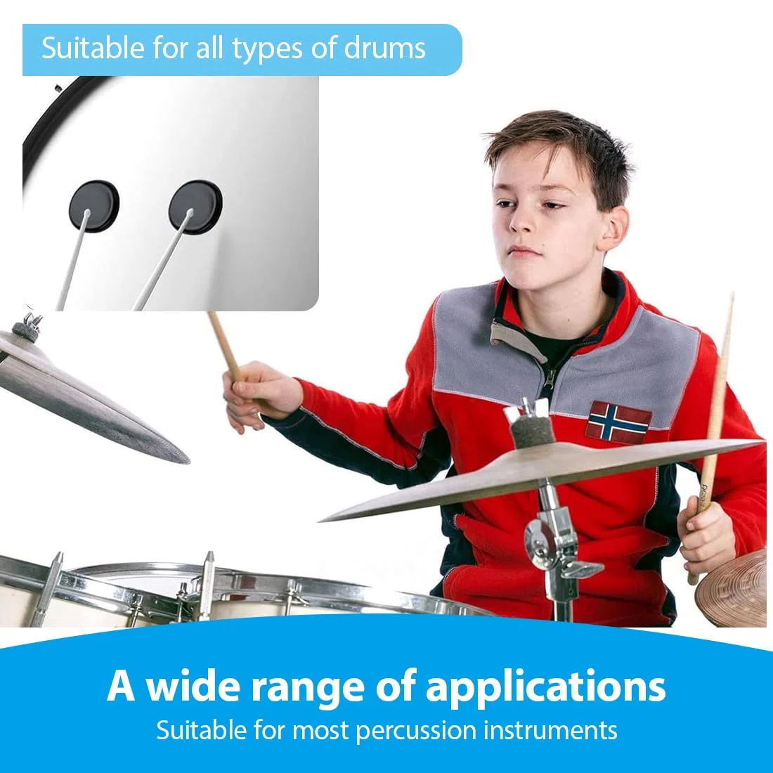 24 stück Gel Dämpfer Silikon Drum Mute Gel Ungiftig Selbstklebend Silikon Trommel Pads für Schlagzeug Klangregelung (Transparent)