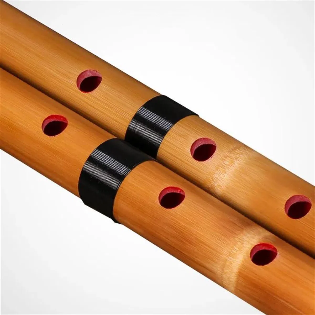 Bambusflöte Bambus Shakuhachi 5 Löcher Flöte Weiß Bambus Kurz Xiao Holzblasinstrument Flauta(Black)
