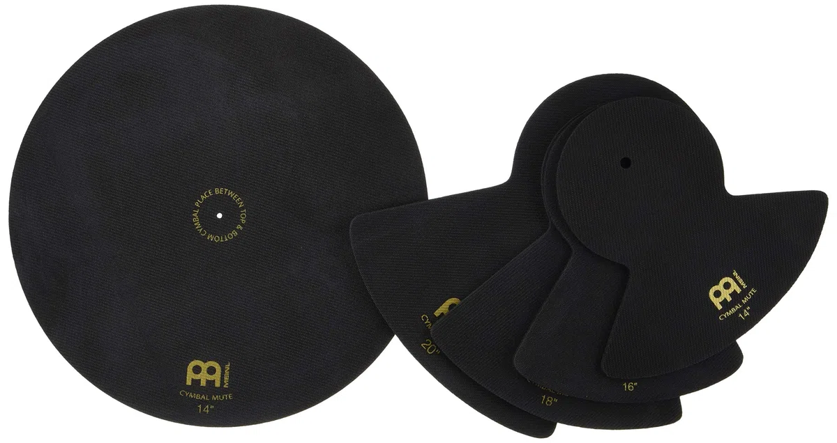 Meinl Cymbals Cymbal Mute Schlagzeug Becken Dämpfer Set 14, 16, 18 und 20 Zoll (35,56-50,80cm) für geräuscharmes Üben Zuhause – Drumset Zubehör, Schwarz (MCM-14161820)