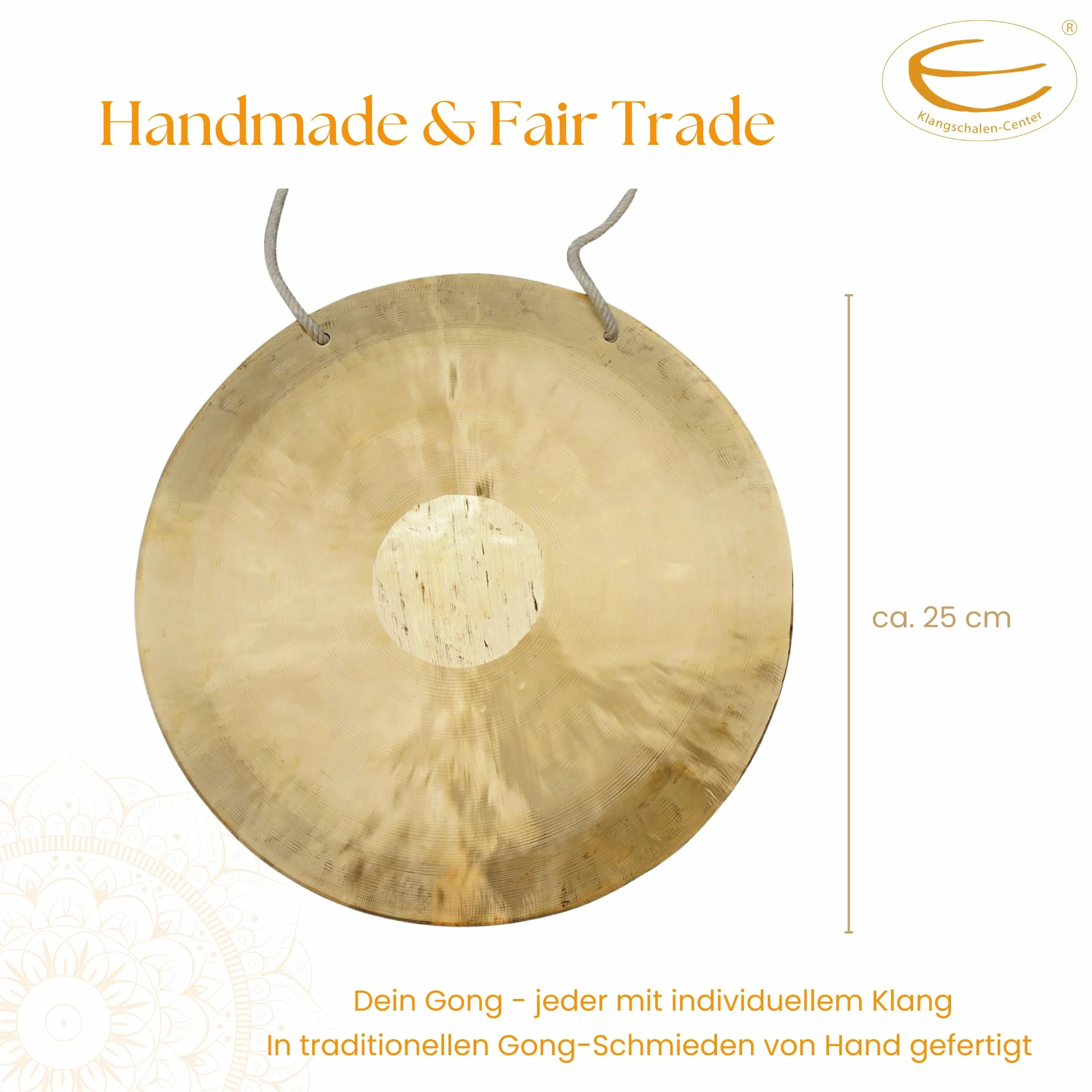 Klangschalen Center Original Feng Gong, Wind Gong aus China (25cm)