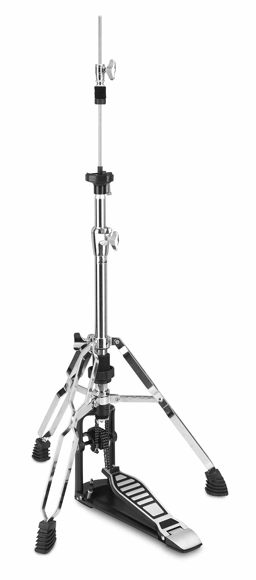 XDrum Hi-Hat Ständer Pro (stabile Bodenplatte, massive Fußplatte mit Doppelkettenzug, Federspannung stufenlos einstellbar)