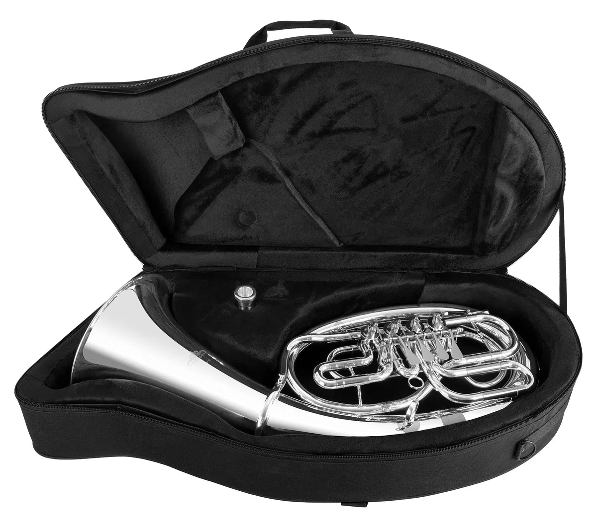 BH-19/4S Bariton- aus Messing - Stimmung: Bb - Bohrung: 14,8 mm - 4 Drehventile mit Minibal-Gelenken - inkl. Leichtkoffer und Mundstück - versilbert