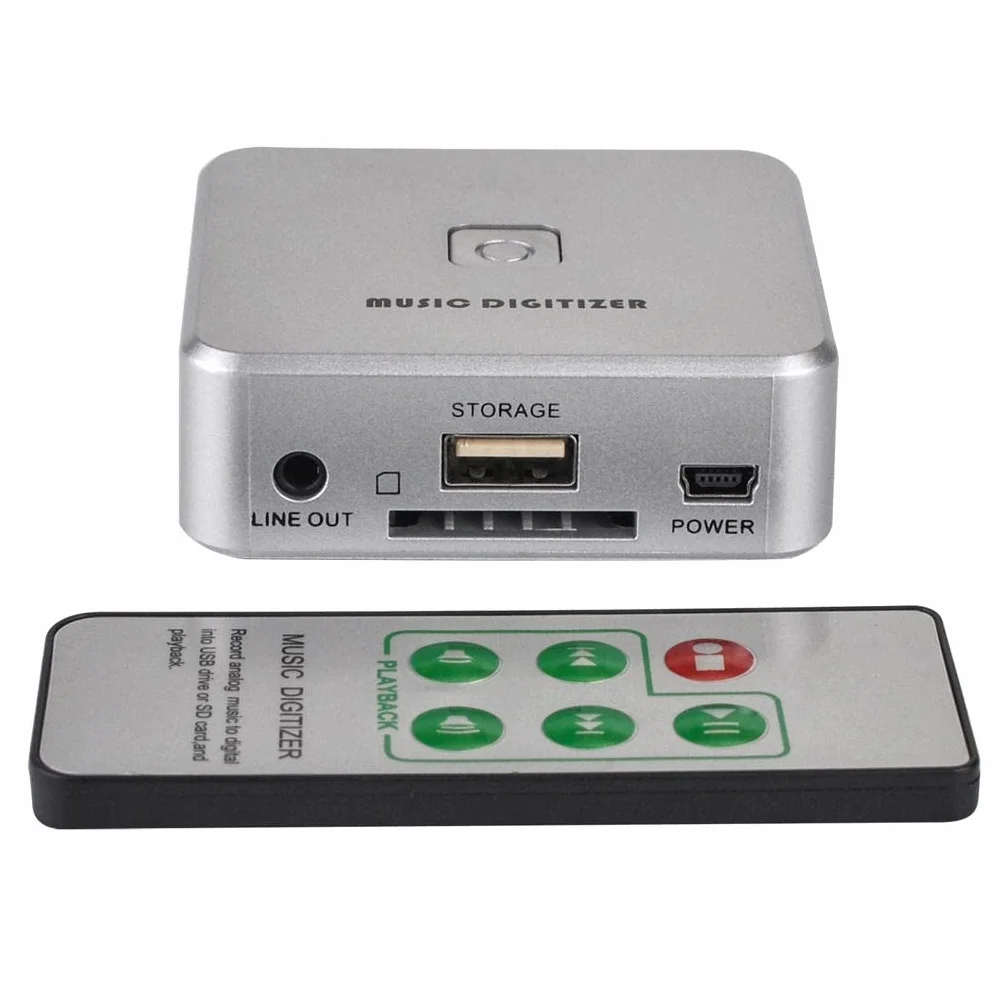 non-brand Audio Recorder/Audio-Digitalisierer/Audio Grabber mit 3,5 mm Speichern auf USB-Scheibe als MP3-Datei mit Fernbedienung