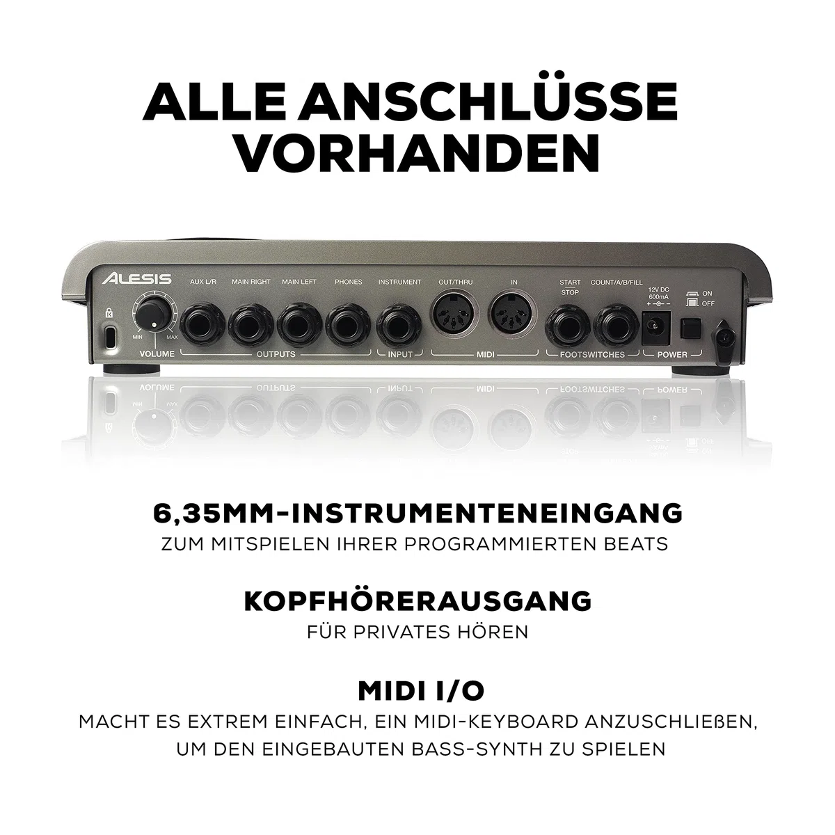 Alesis SR18 - Portables Drum Machine mit Effekten, 175 Preset Patterns und 32MB Samplespeicher mit Percussion Bank und Bass Synth