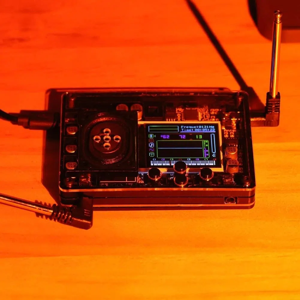 Mini-Theremin-Musikinstrument, elektronisches Musikinstrument mit Farbbildschirm, 70 verschiedene Stimmen, Musikmodul, elektronisches Instrument, elektronisches Taschen-Synthesizer für Anfänger