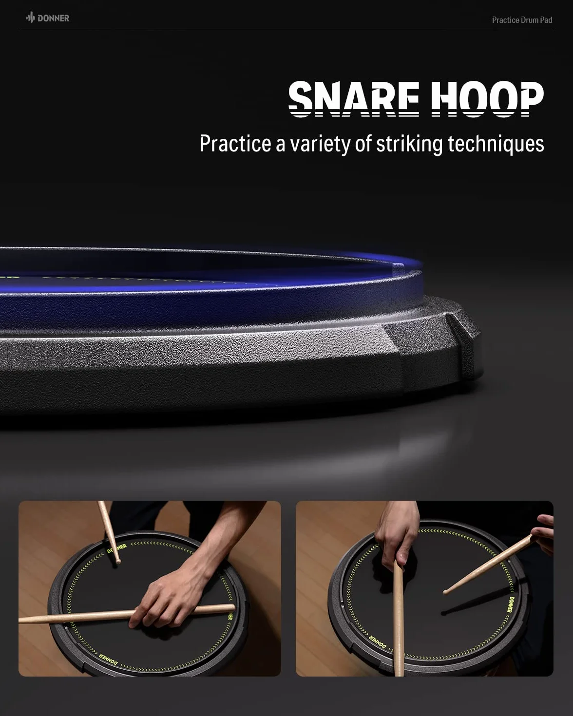 The Beater Practice Drum Pad DTB-1S - Box Set