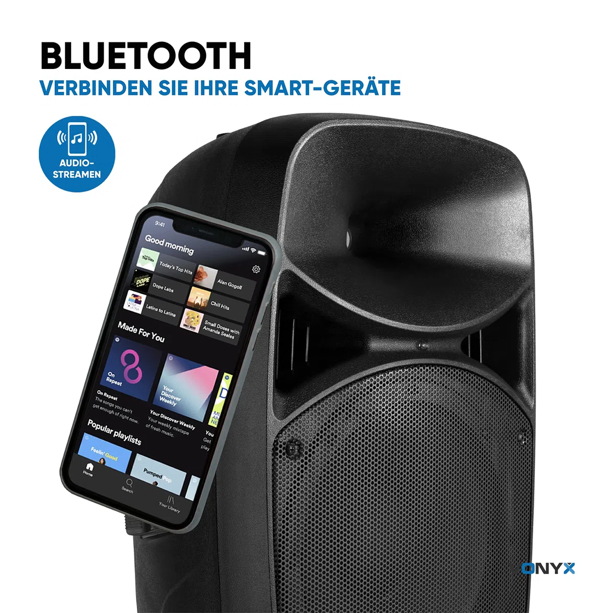 VONYX VPS152A, Aktivlautsprecher Bluetooth, PA Lautsprecher Boxen Aktiv 1000 Watt, Ständer, 2X Kabelloses Mikrofon, PA Anlage Komplettset, 15 Zoll, USB, MP3, DJ Boxen, DJ Set Komplett, Partybox