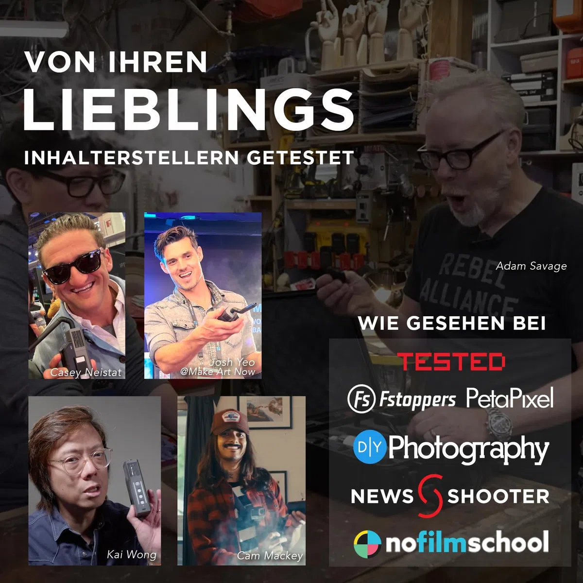 PMI SmokeNINJA Tragbare Nebelmaschine, tragbare kabellose Rauchmaschine mit Fernbedienung für Fotografie, Veranstaltungen im Freien, Partys, Bühneneffekte, Halloween oder Hochzeiten (komplettes Set)
