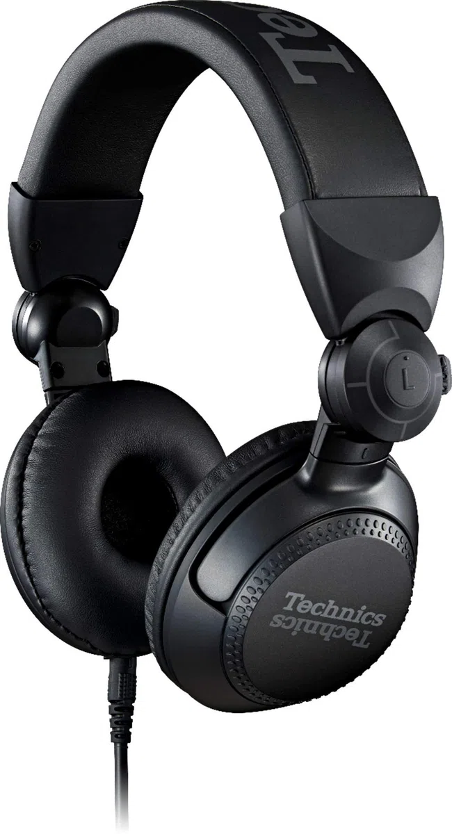 Technics EAH-DJ1200 DJ Kopfhörer, On-Ear, Schwenkarm, abnehmbares Spiralkabel, High-End Stereoklang, schwarz