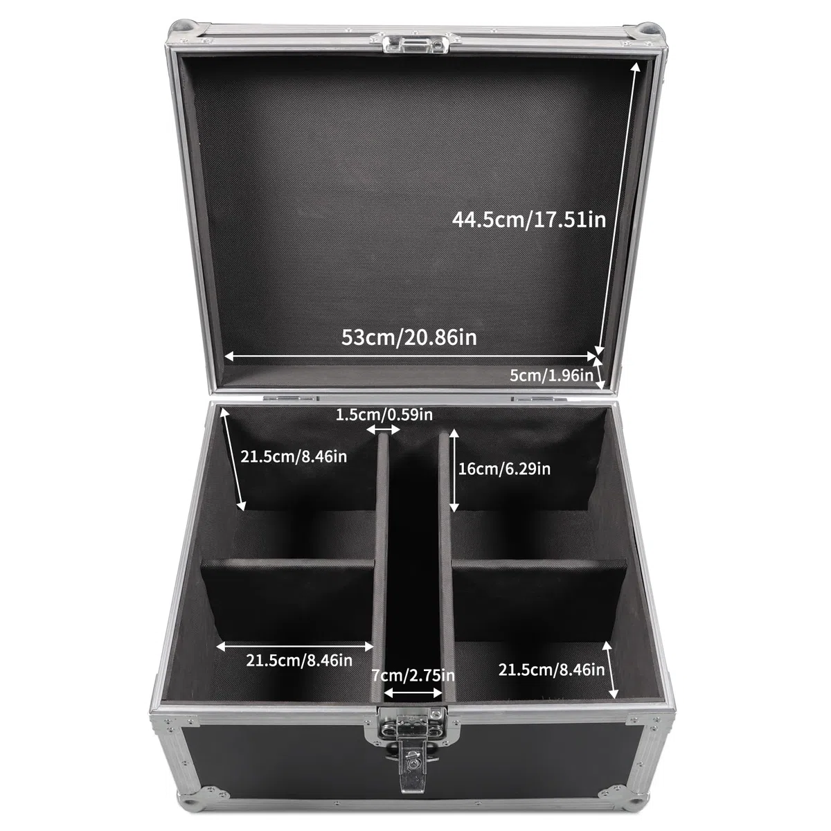 Flightcase Transportcase Laden 4 Stück, für Pyrotechnikmaschinen Cold Spark Feuerwerksmaschine Stage Spezialeffekt Machine, 59 * 51 * 32cm