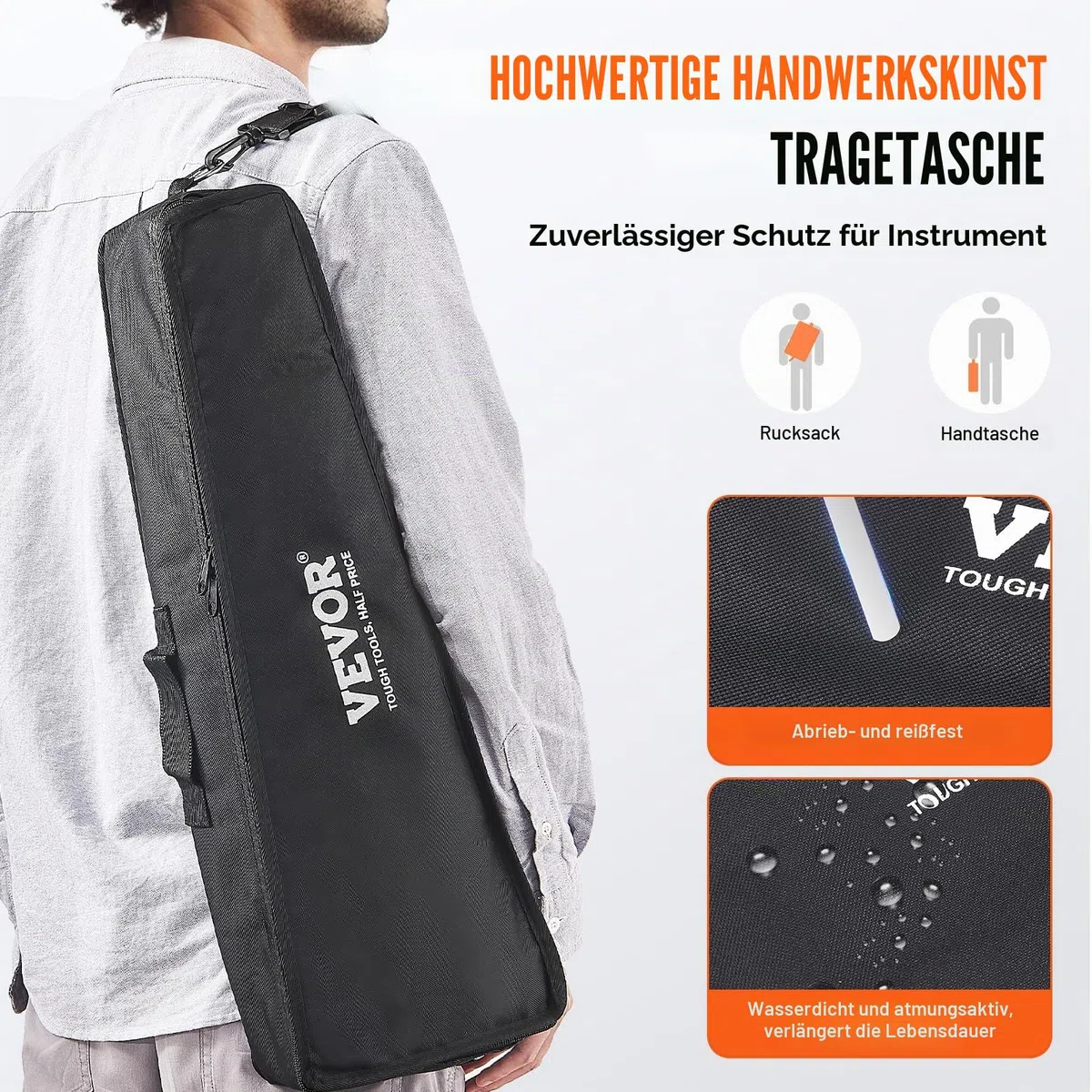 VEVOR Glockenspiel-Xylophon-Set mit 32 Tönen, Schlaginstrument mit Schlägeln, Trommelstöcken und Tragetasche, professionelles Glockenspiel-Xylophon-Schlaginstrumentenset für Erwachsene und Schüler