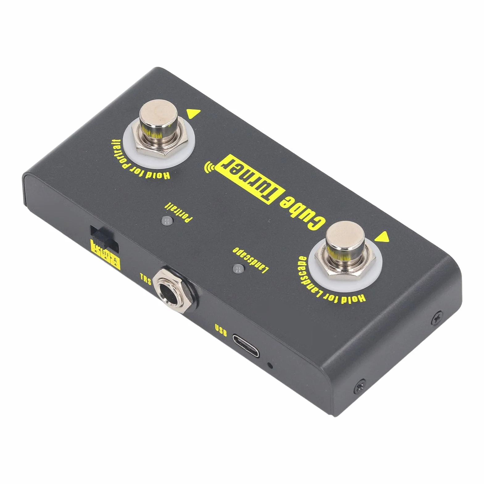 Page Turner Pedal Drahtlos 10m Reichweite Wiederaufladbar Musiknoten Fußpedal Kompatibel mit Tablets für Musiker Präsentatoren Gitarristen Robustes Metallgehäuse Tragbar für Probe