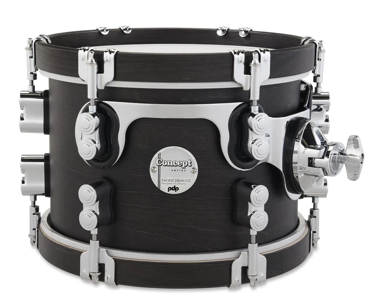 Pacific Drums Concept Classic Tom, 10" x 7", Ebony Stain, gebeizte Ebenholz-Spannreifen