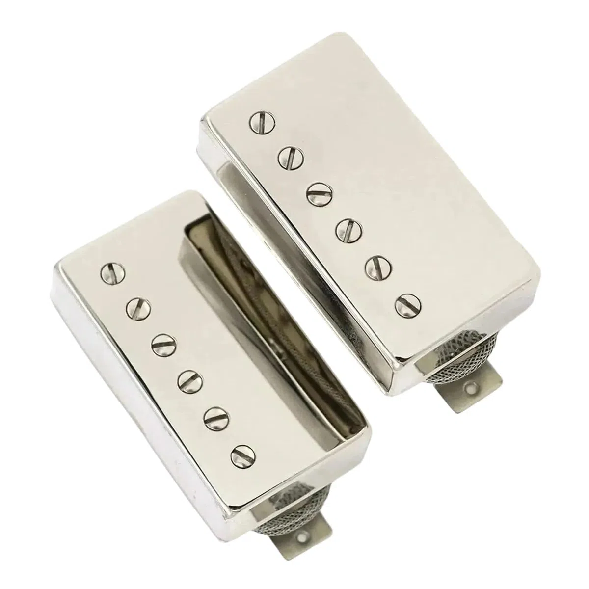 Alnico 5 Humbucker Tonabnehmer Set Für Hals Und Stegposition Geeignet Für E Gitarren(Nickel 4C)