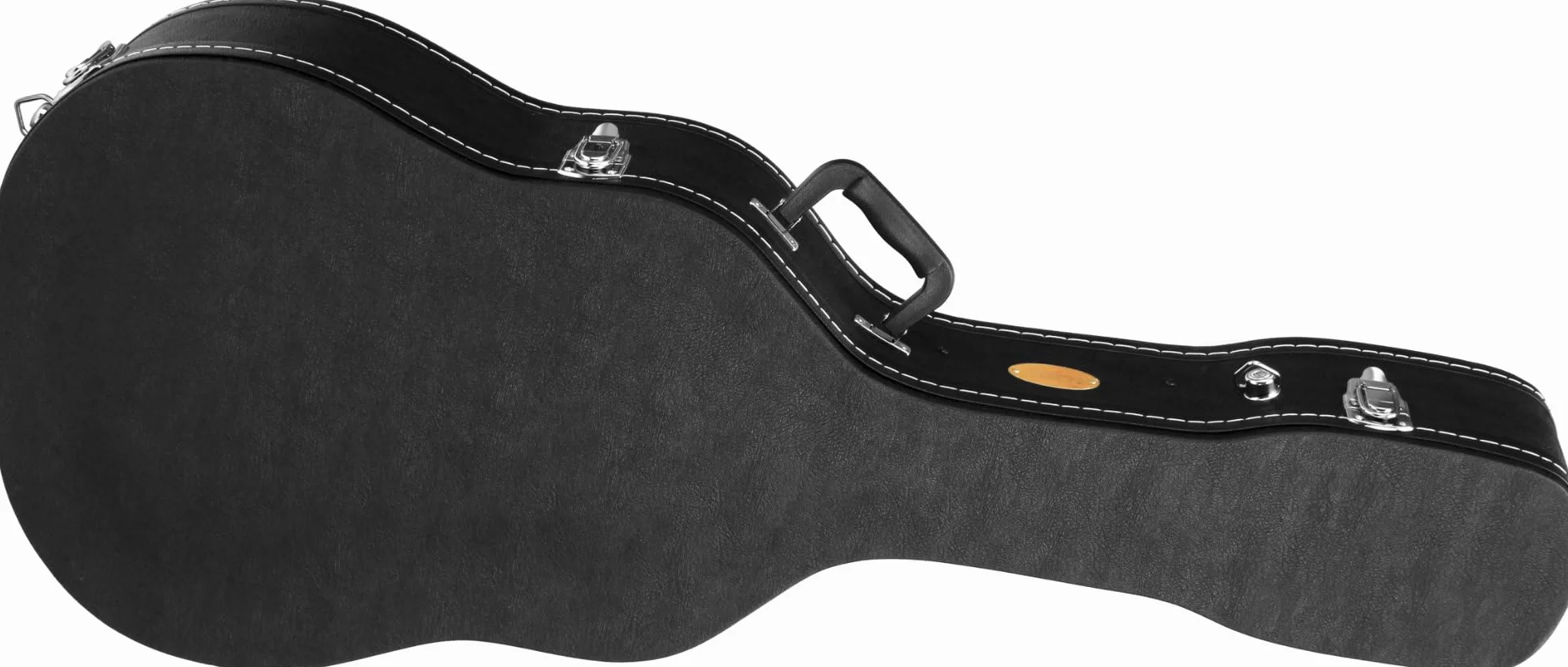 ROCKTILE 4/4 Gitarrenkoffer Deluxe (für Westerngitarre, Konzertgitarre und Klassikgitarre, integriertes Innenfach Abschliessbar) schwarz
