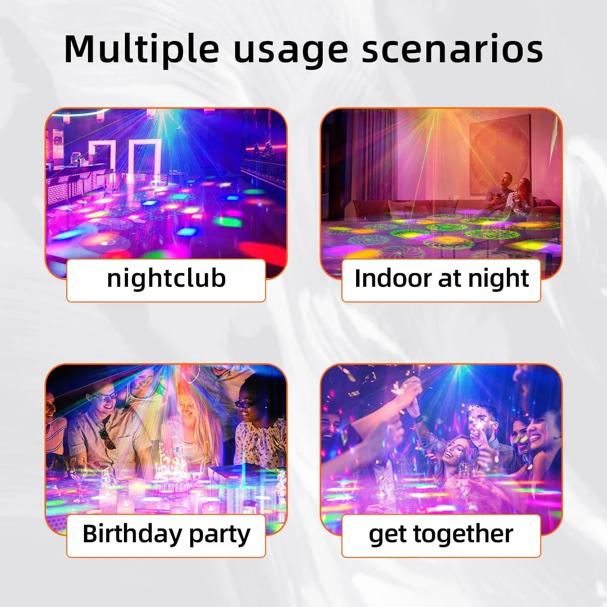 Disco-Partykugel-Licht, aus ABS-Material, mit Fernbedienung, dynamischem LED-Ambientelicht, DJ-Licht, geeignet für Familienfeiern/Partys/Hochzeiten/Bühnenbeleuchtung und andere Anlässe.