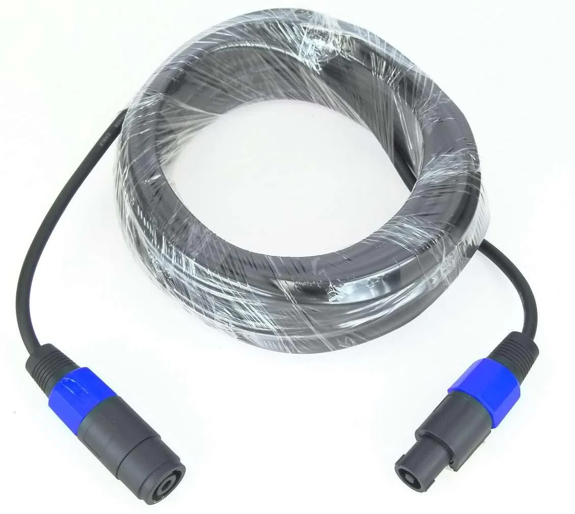 Paccs 1 x 15 m Verlängerungskabel Lautsprecherkabel, Speakon Stecker 4 pol, PA Boxenkabel 2 x 1.5mm² Verlängerung