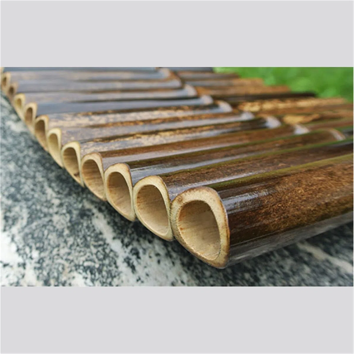 Linkshänder-Panflöteninstrument 25-Rohr-Panflöte Mit C-Stimmung Altvioletter Bambus-G-Stimmung(C)