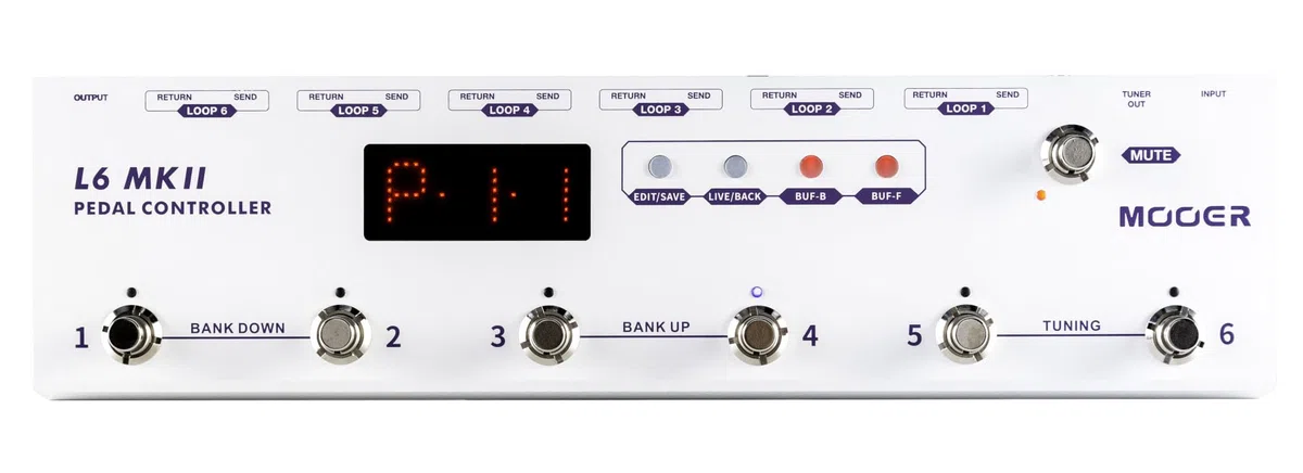 Mooer Pedal Controller L6 MKII - Programmable 6-Channel Loop Switcher
